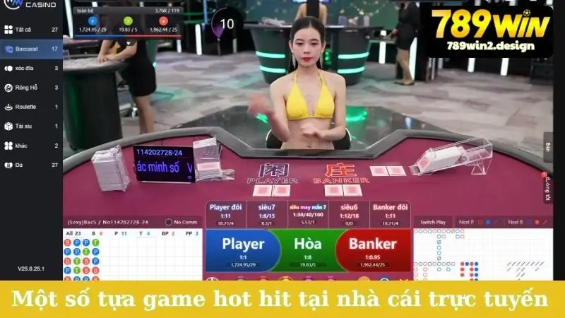 Một số tựa game hot hit tại nhà cái trực tuyến